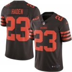 Jerseys Factory Cheap Nike Browns #23 Joe Haden Brown Men's Stit
