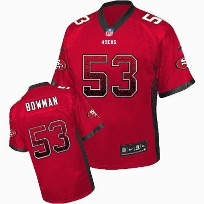 Jerseys Factory Cheap Nike 49ers #53 NaVorro Bowman Red Team Col