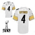 Jerseys Factory Cheap Steelers #4 Byron Leftwich White Super Bow