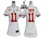 Jerseys Factory Cheap Nike 49ers #11 Alex Smith White With C Pat