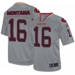 Jerseys Factory Cheap Nike 49ers #16 Joe Montana Lights Out Grey