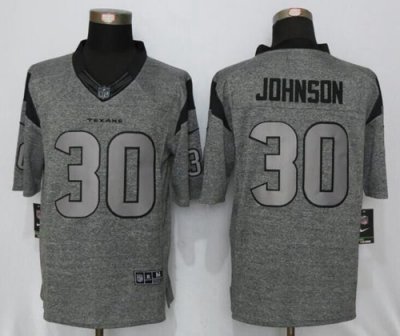 Jerseys Factory Cheap Nike Texans #30 Kevin Johnson Gray Men's S