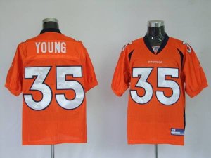 Jerseys Factory Cheap Broncos #35 Selvin Young Orange Stitched N