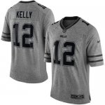 Jerseys Factory Cheap Nike Bills #12 Jim Kelly Gray Men's Stitch