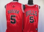 Jerseys Factory Cheap Bulls #5 Carlos Boozer Embroidered Red NBA