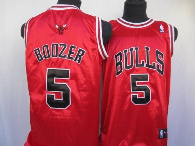 Jerseys Factory Cheap Bulls #5 Carlos Boozer Embroidered Red NBA