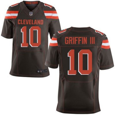 Jerseys Factory Cheap Nike Browns #10 Robert Griffin III Brown T