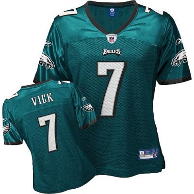 Jerseys Factory Cheap Eagles #7 Michael Vick Green Women's Team