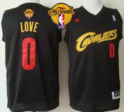 Jerseys Factory Cheap Cavaliers #0 Kevin Love Black(Red No.) Fas