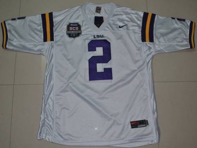 Jerseys Factory Cheap LSU Tigers #2 Rueben Randle White 2012 BCS