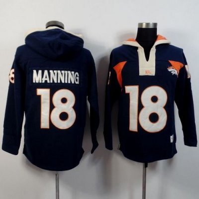 Jerseys Factory Cheap Denver Broncos #18 Peyton Manning Navy Blu