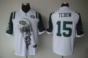 Jerseys Factory Cheap Nike Jets #15 Tim Tebow White Men's Embroi