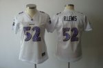 Jerseys Factory Cheap Ravens #52 Ray Lewis White Women's Sweethe