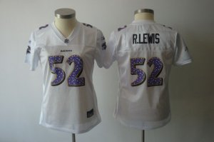 Jerseys Factory Cheap Ravens #52 Ray Lewis White Women's Sweethe