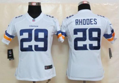 Jerseys Factory Cheap Nike Vikings #29 Xavier Rhodes White Women