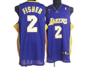 Jerseys Factory Cheap Lakers #2 Derek Fisher Stitched Purple NBA