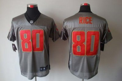 Jerseys Factory Cheap Nike 49ers #80 Jerry Rice Grey Shadow Men'