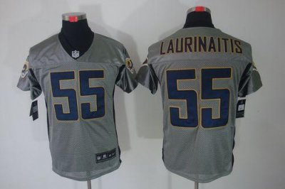 Jerseys Factory Cheap Nike Rams #55 James Laurinaitis Grey Shado