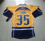 Jerseys Factory Cheap Predators #35 Pekka Rinne Yellow Home Embr