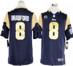Jerseys Factory Cheap Nike Rams #8 Sam Bradford Navy Blue Team C