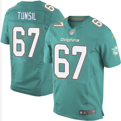 Jerseys Factory Cheap Nike Dolphins #67 Laremy Tunsil Aqua Green