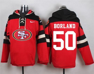 Jerseys Factory Cheap Nike 49ers #50 Chris Borland Red Player Pu