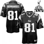 Jerseys Factory Cheap Patriots #81 Aaron Hernandez Black Shadow