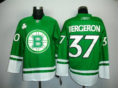 Jerseys Factory Cheap Bruins #37 Patrice Bergeron Green St. Patt