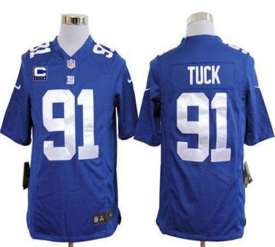 Jerseys Factory Cheap Nike Giants #91 Justin Tuck Royal Blue Tea