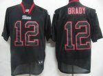 Jerseys Factory Cheap Patriots #12 Tom Brady Lights Out Black St