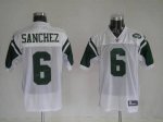 Jerseys Factory Cheap Jets #6 Mark Sanchez White Embroidered You