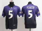 Jerseys Factory Cheap Nike Ravens #5 Joe Flacco Purple/Black Men