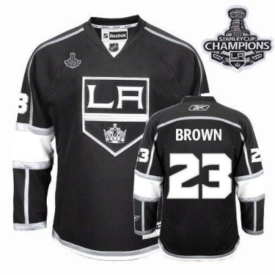 Jerseys Factory Cheap Kings #23 Dustin Brown 2012 Stanley Cup Ch