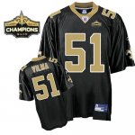 Jerseys Factory Cheap Saints #51 Jonathan Vilma Black Super Bowl