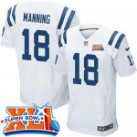 Jerseys Factory Cheap Nike Colts #18 Peyton Manning White Super