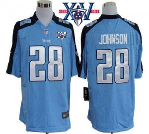 Jerseys Factory Cheap Nike Titans #28 Chris Johnson Light Blue T