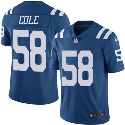 Jerseys Factory Cheap Nike Colts #58 Trent Cole Royal Blue Men's