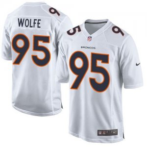 Jerseys Factory Cheap Nike Broncos #95 Derek Wolfe White Men's S