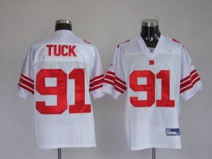 Jerseys Factory Cheap Giants #91 Justin Tuck White Embroidered Y