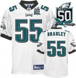 Jerseys Factory Cheap Eagles #55 Stewart Bradley White With Team