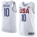 Jerseys Factory Cheap Nike Team USA #10 Kobe Bryant White 2016 D