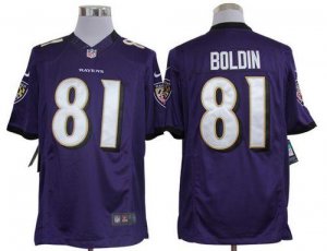 Jerseys Factory Cheap Nike Ravens #81 Anquan Boldin Purple Team