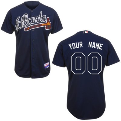 Jerseys Factory Cheap Braves Personalized Authentic Blue Basebal