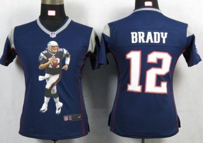 Jerseys Factory Cheap Nike Patriots #12 Tom Brady Navy Blue Team