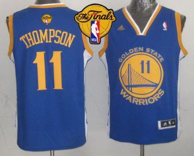 Jerseys Factory Cheap Warriors #11 Klay Thompson Blue The Finals