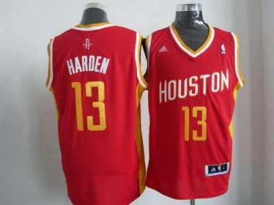 Jerseys Factory Cheap Revolution 30 Rockets #13 James Harden Red