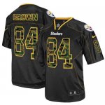Jerseys Factory Cheap Nike Steelers #84 Antonio Brown Black Men'