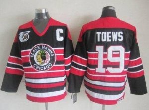 Jerseys Factory Cheap Blackhawks #19 Jonathan Toews Red/Black 75