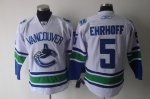 Jerseys Factory Cheap Canucks #5 Christian Ehrhoff White Embroid