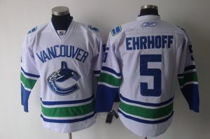 Jerseys Factory Cheap Canucks #5 Christian Ehrhoff White Embroid